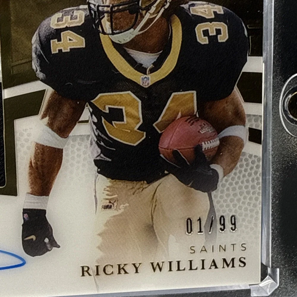 2025 Panini Immaculate Premium Autographs Ricky Williams 3 Color 1/99
